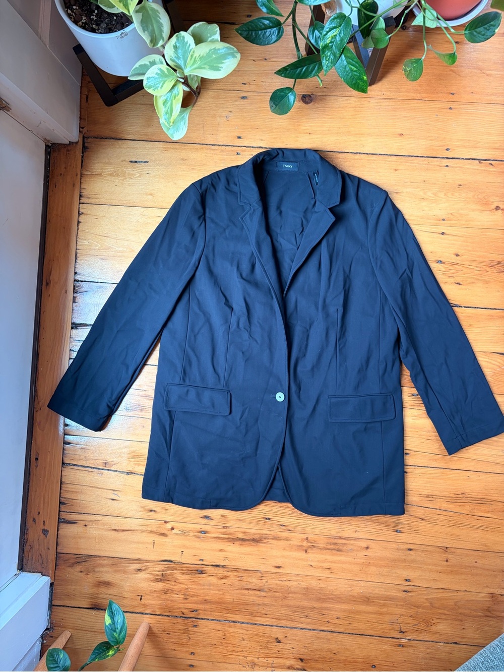 Theory Black Single-Button Blazer